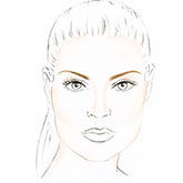 Eine eckige Gesichtsform mit einer passenden Augenbrauenform