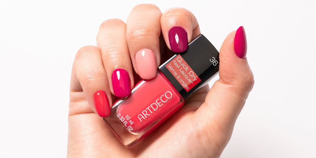Esmaltes de uñas en radiantes tonos rosados | ARTDECO
